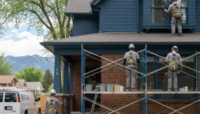 Boulder, CO painting contractor on an exterior house painting project