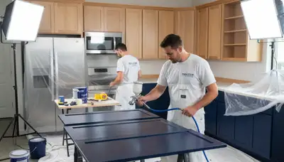 Boulder, CO cabinet painting for a durable kitchen cabinet finish by Boulder Paint Pros