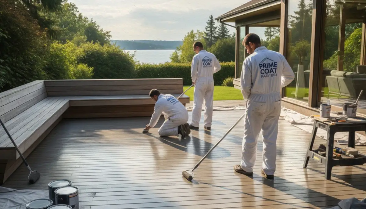 Boulder, CO deck painting by Boulder Paint Pros for UV and weather protection
