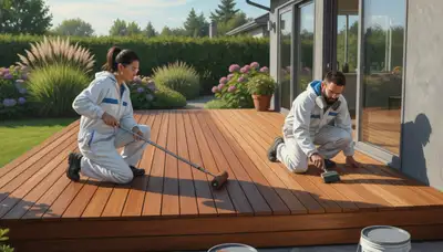 Professional deck staining in Boulder, CO by Boulder Paint Pros for wood protection and curb appeal