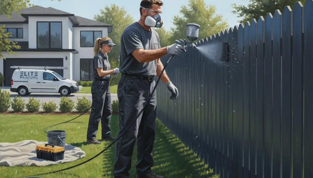 Boulder, CO fence painting service with durable exterior coating for sun and weather protection